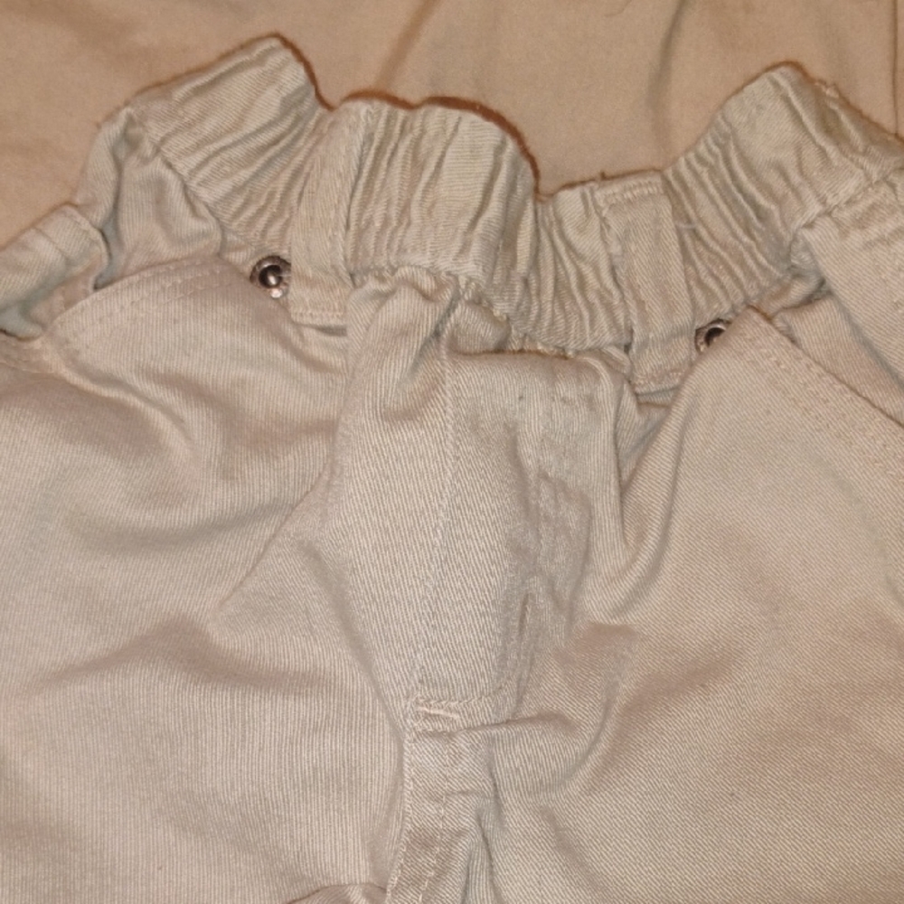 Kids Elastic Waist Light Gray Bottoms